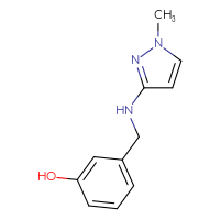 Chemical structure of 3-{[(1-methyl-1H-pyrazol-3-yl)amino]methyl}phenol - CSSB00000715134