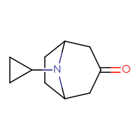 Chemical structure of 8-cyclopropyl-8-azabicyclo[3.2.1]octan-3-one - CSSB00000762092
