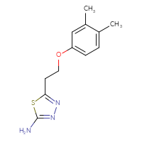 Chemical structure of 5-[2-(3,4-dimethylphenoxy)ethyl]-1,3,4-thiadiazol-2-amine - CSSB00015182981