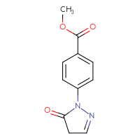 Chemical structure of methyl 4-(5-oxo-4,5-dihydro-1H-pyrazol-1-yl)benzoate - CSSB00051239855