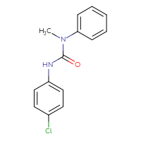 Chemical structure of 3-(4-chlorophenyl)-1-methyl-1-phenylurea - CSSB00020585433