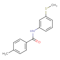 Chemical structure of 4-methyl-N-[3-(methylsulfanyl)phenyl]benzamide - CSSB00046105960