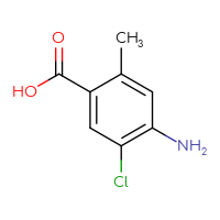 Chemical structure of 4-amino-5-chloro-2-methylbenzoic acid - CSSB00031156608