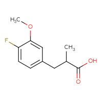 Chemical structure of 3-(4-fluoro-3-methoxyphenyl)-2-methylpropanoic acid - CSSB00035788626