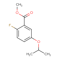 Chemical structure of methyl 2-fluoro-5-(propan-2-yloxy)benzoate - CSSB06261865105