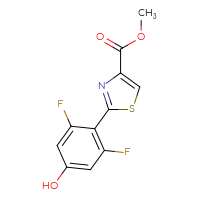 Chemical structure of methyl 2-(2,6-difluoro-4-hydroxyphenyl)-1,3-thiazole-4-carboxylate - CSSB06369378706
