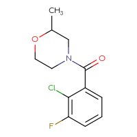 Chemical structure of 4-(2-chloro-3-fluorobenzoyl)-2-methylmorpholine - CSSB01998566526