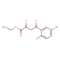 Chemical structure of ethyl 4-(5-bromo-2-iodophenyl)-2,4-dioxobutanoate - CSSB20475590104