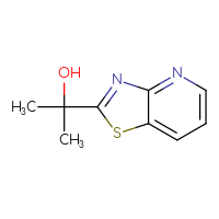 Chemical structure of 2-{[1,3]thiazolo[4,5-b]pyridin-2-yl}propan-2-ol - CSSB02127237163