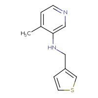 Chemical structure of 4-methyl-N-[(thiophen-3-yl)methyl]pyridin-3-amine - CSSB00000710500