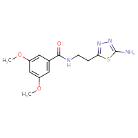 Chemical structure of N-[2-(5-amino-1,3,4-thiadiazol-2-yl)ethyl]-3,5-dimethoxybenzamide - CSSB00020597399