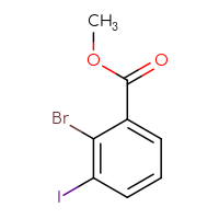 Chemical structure of methyl 2-bromo-3-iodobenzoate - CSSB00010240208