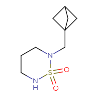 Chemical structure of 2-({bicyclo[1.1.1]pentan-1-yl}methyl)-1λ⁶,2,6-thiadiazinane-1,1-dione - CSMB02495964300