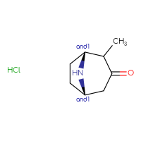 Chemical structure of rac-(1R,5S)-2-methyl-8-azabicyclo[3.2.1]octan-3-one hydrochloride - CSSB21291562372