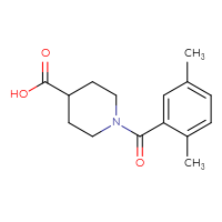Chemical structure of 1-(2,5-dimethylbenzoyl)piperidine-4-carboxylic acid - CSSB00000601255