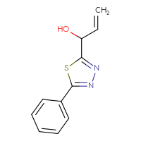Chemical structure of 1-(5-phenyl-1,3,4-thiadiazol-2-yl)prop-2-en-1-ol - CSSB21246427183