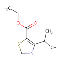 Chemical structure of ethyl 4-(propan-2-yl)-1,3-thiazole-5-carboxylate - CSSB00013992854