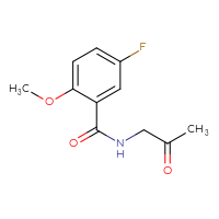 Chemical structure of 5-fluoro-2-methoxy-N-(2-oxopropyl)benzamide - CSSB21531603320