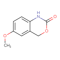 Chemical structure of 6-methoxy-2,4-dihydro-1H-3,1-benzoxazin-2-one - CSSB00010499413