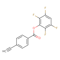 Chemical structure of 2,3,5,6-tetrafluorophenyl 4-ethynylbenzoate - CSSB21239112757
