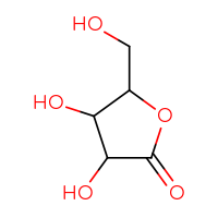 Chemical structure of 3,4-dihydroxy-5-(hydroxymethyl)oxolan-2-one - CSSB00000038724
