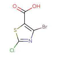 Chemical structure of 4-bromo-2-chloro-1,3-thiazole-5-carboxylic acid - CSSB00021442746