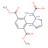 Chemical structure of rac-(3aR,4S,9bS)-6,9-bis(methoxycarbonyl)-3H,3aH,4H,5H,9bH-cyclopenta[c]quinoline-4-carboxylic acid - CSSB20620676982