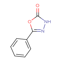 Chemical structure of 5-phenyl-2,3-dihydro-1,3,4-oxadiazol-2-one - CSSB00000187940