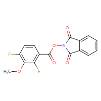 Chemical structure of 1,3-dioxo-2,3-dihydro-1H-isoindol-2-yl 2,4-difluoro-3-methoxybenzoate - CSSB00133014393