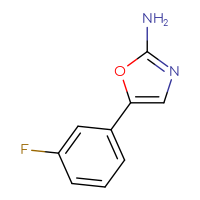Chemical structure of 5-(3-fluorophenyl)-1,3-oxazol-2-amine - CSSB00009873356
