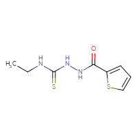 Chemical structure of N-[(ethylcarbamothioyl)amino]thiophene-2-carboxamide - CSSB00000003209