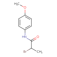 Chemical structure of 2-bromo-N-(4-methoxyphenyl)propanamide - CSSB00012351581