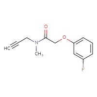 Chemical structure of 2-(3-fluorophenoxy)-N-methyl-N-(prop-2-yn-1-yl)acetamide - CSSB00022738595