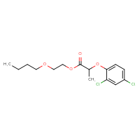 Chemical structure of 2-butoxyethyl 2-(2,4-dichlorophenoxy)propanoate - CSSB00025760366