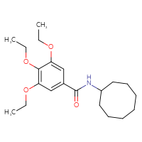 Chemical structure of N-cyclooctyl-3,4,5-triethoxybenzamide - CSSB00105924265