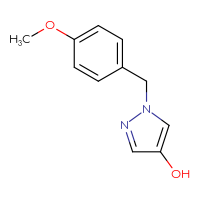 Chemical structure of 1-[(4-methoxyphenyl)methyl]-1H-pyrazol-4-ol - CSSB00021530950