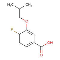 Chemical structure of 4-fluoro-3-(2-methylpropoxy)benzoic acid - CSSB00010156198
