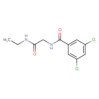 Chemical structure of 2-[(3,5-dichlorophenyl)formamido]-N-ethylacetamide - CSSB00103386013