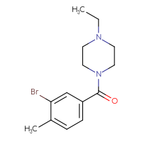 Chemical structure of 1-(3-bromo-4-methylbenzoyl)-4-ethylpiperazine - CSSB00001441875