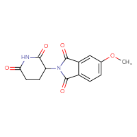 Chemical structure of 2-(2,6-dioxopiperidin-3-yl)-5-methoxy-2,3-dihydro-1H-isoindole-1,3-dione - CSSB00104180982