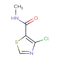 Chemical structure of 4-chloro-N-methyl-1,3-thiazole-5-carboxamide - CSSB00000054358
