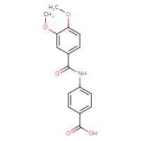 Chemical structure of 4-(3,4-dimethoxybenzamido)benzoic acid - CSSB00000688188