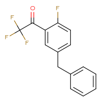 Chemical structure of 1-(5-benzyl-2-fluorophenyl)-2,2,2-trifluoroethan-1-one - CSSB21103686675
