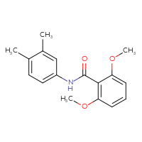 Chemical structure of N-(3,4-dimethylphenyl)-2,6-dimethoxybenzamide - CSSB00046256501