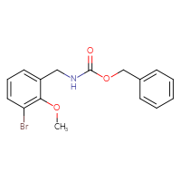 Chemical structure of benzyl N-[(3-bromo-2-methoxyphenyl)methyl]carbamate - CSSB03496569951