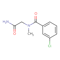 Chemical structure of 2-[1-(3-chlorophenyl)-N-methylformamido]acetamide - CSSB00000047600