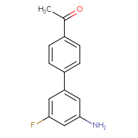 Chemical structure of 1-{3'-amino-5'-fluoro-[1,1'-biphenyl]-4-yl}ethan-1-one - CSSB06582110504