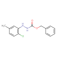 Chemical structure of N'-(2-chloro-5-methylphenyl)(benzyloxy)carbohydrazide - CSSB21332336313