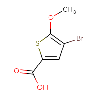Chemical structure of 4-bromo-5-methoxythiophene-2-carboxylic acid - CSSB00010002807