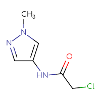 Chemical structure of 2-chloro-N-(1-methyl-1H-pyrazol-4-yl)acetamide - CSSB00011311202